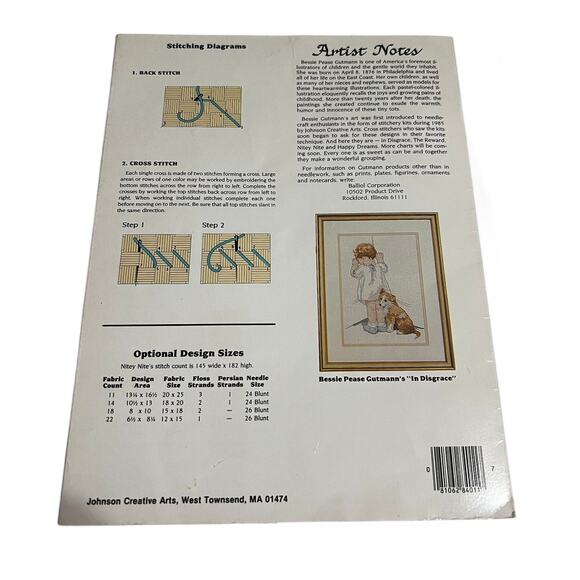 VTG Bessie Pease Gutmann's "Nitey Nite" Counted Cross Stitch Instruction Book - Picture 2 of 2